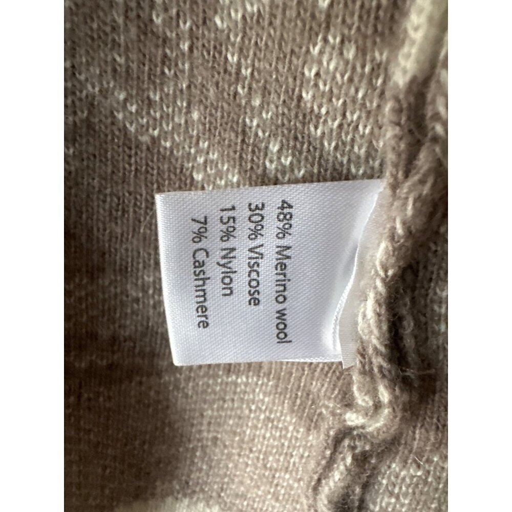 Benedetta B Italy Women’s Small Merino Wool Cashmere Tan Cardigan Quiet Luxury - Picture 5 of 8